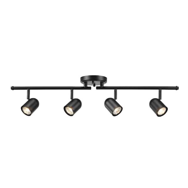 Roland 2.67 ft. 4-Light Matte Black Flexible Track Lighting Kit