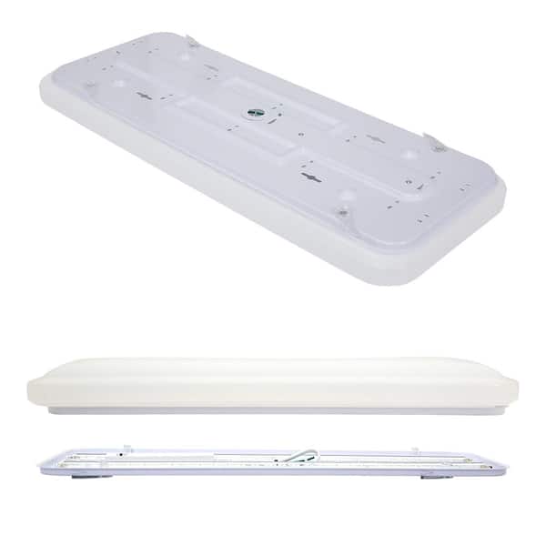 24 in. x 10 in. Low Profile LED Flush Mount Rectangular Light Fixture 1600 Lumens 3000K 4000K 5000K Kitchen Lighting