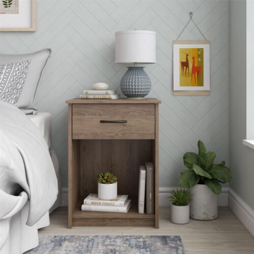 Classic Nightstand with Drawer, Walnut