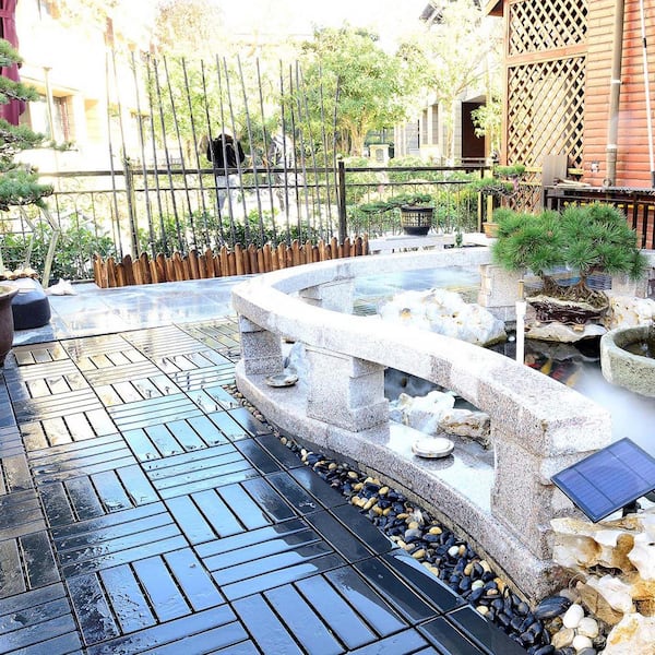 11.8 in. D x 11.8 in. W in. Gray, Plastic Interlocking Gym Floor Tiles (Total Square Footage Covered 44 sq. ft.)