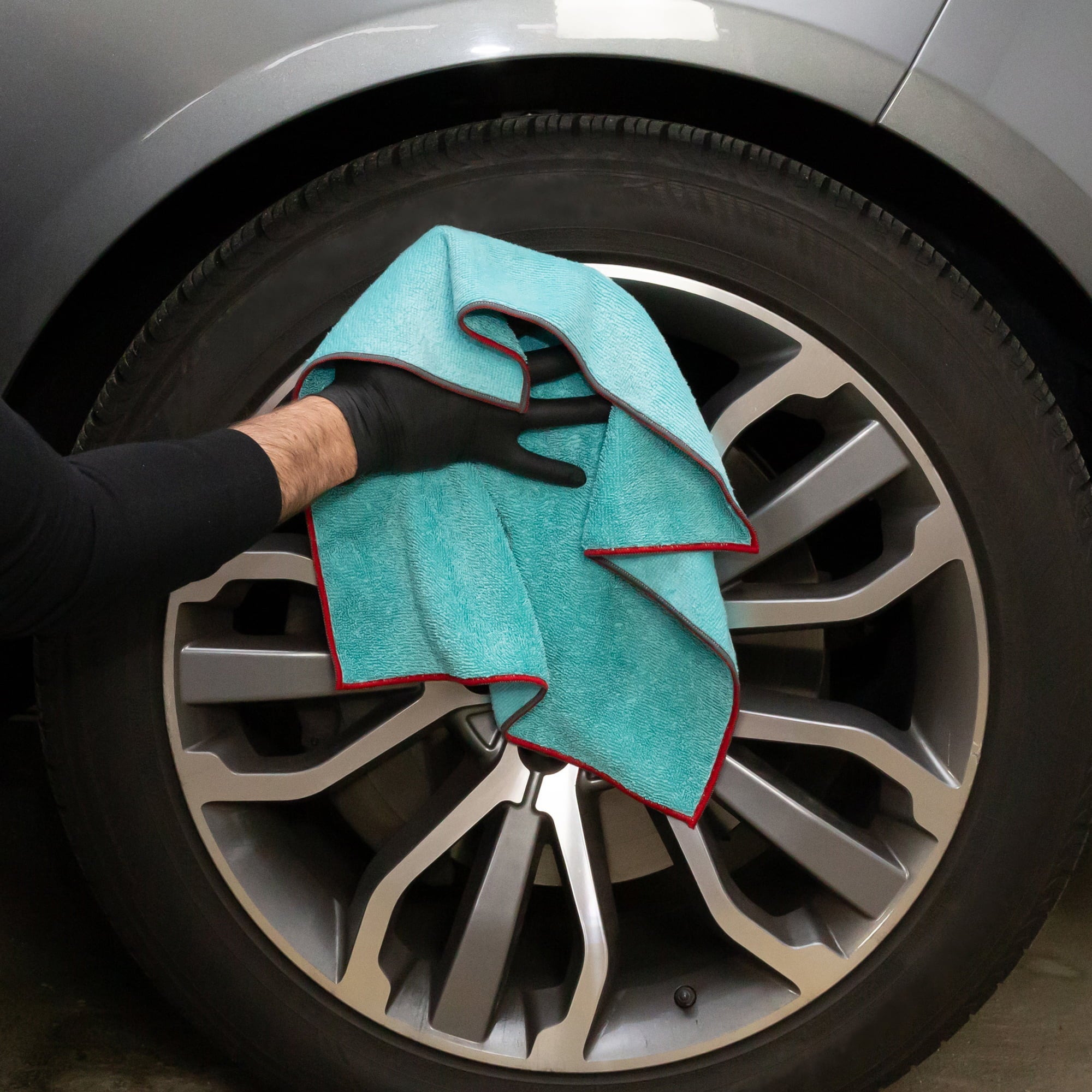 Platinum Series Twisted Terry Multi-Use, Detail, Cleaning Towel 16 x 16, 5pk, Green