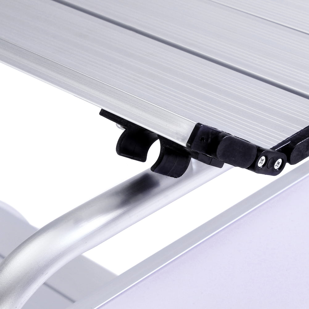 Folding Cooking Table Outdoor Portable Cook Station Aluminum Camping Kitchen with Storage Organizer,Silver