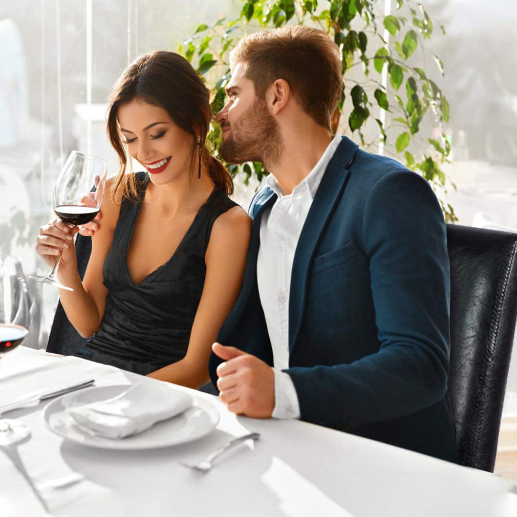 FDW Set of 4 Urban Style Leather Dining Chairs With Solid Wood Legs Chair,Black