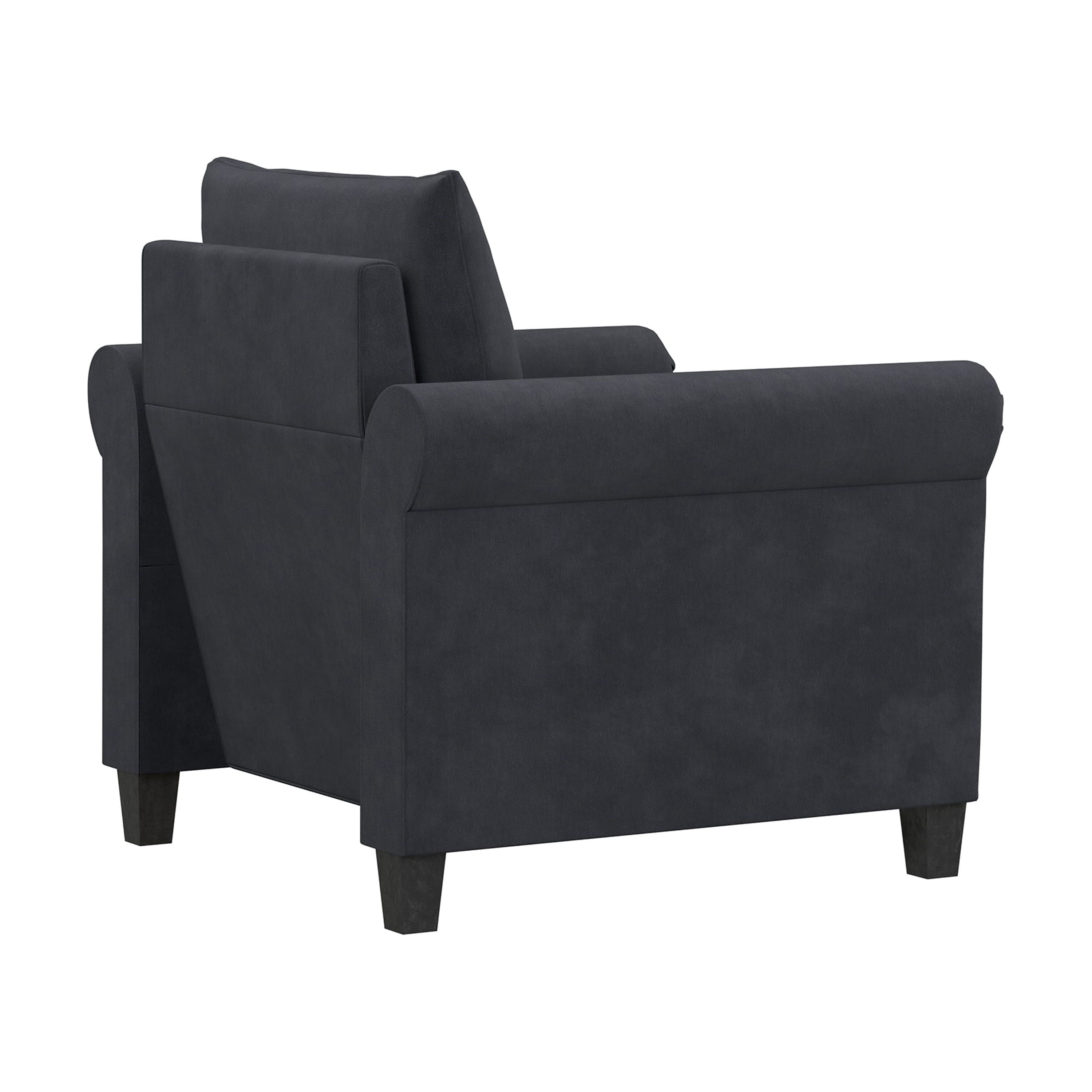 Lifestyle Solutions Fallon Armchair with Nail Head Trim, Gray Fabric