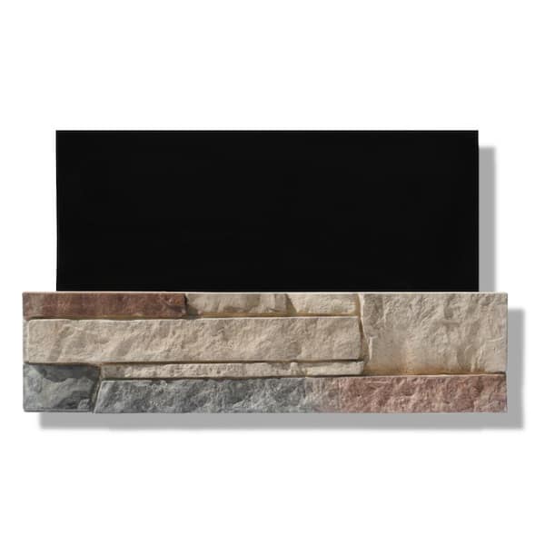 6 in. x 24 in. Stone Veneer Ledgestone Flat Panel Monument Valley (Box of 8)