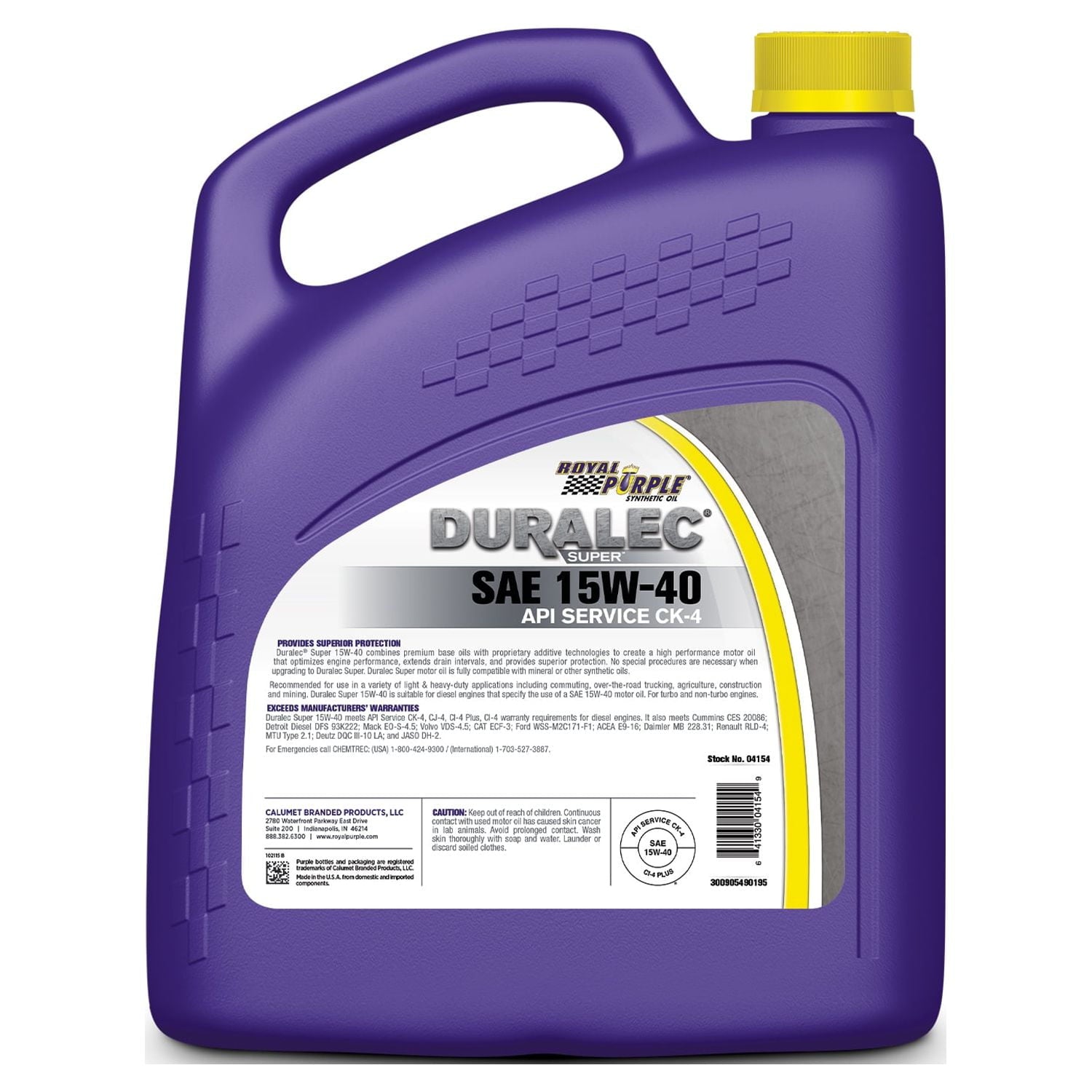 Royal Purple Duralec Super 15W-40 Diesel Motor Oil, 1 Gallon
