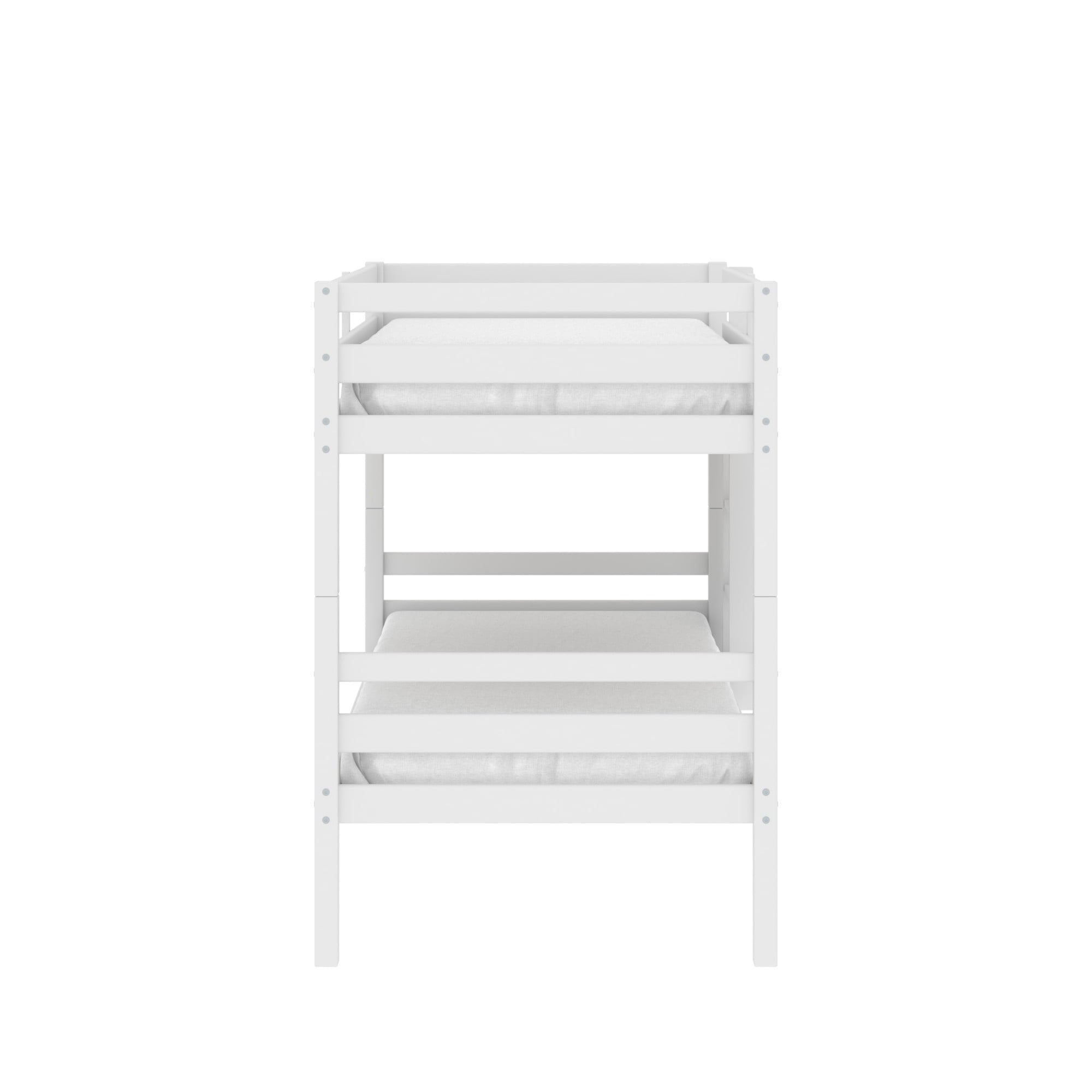 Campbell Wood Twin over Twin Convertible Bunk Bed, White