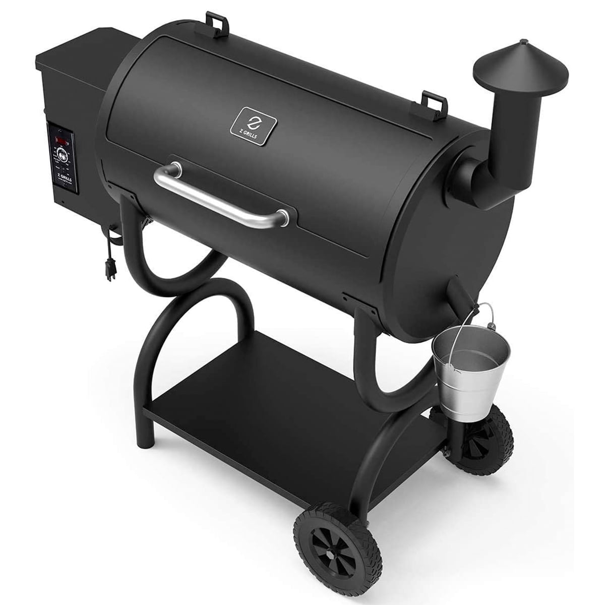 GRILLS ZPG-550B 560 sq. in. Wood Pellet Grill and Smoker 8-in-1 BBQ Black