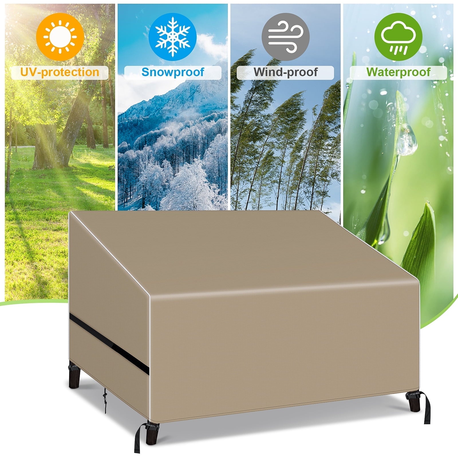 Patio Loveseat Cover, GARPROVM Patio Furniture Cover, 54