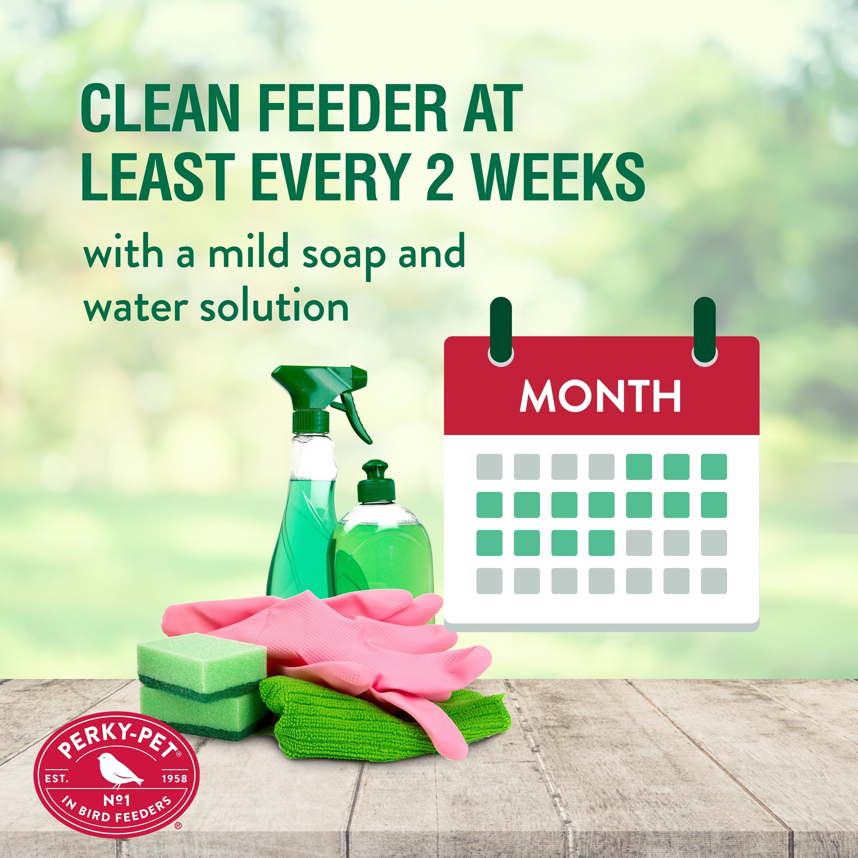 Perky-Pet 8 oz Pinch Waist Glass Hummingbird Feeder, Red