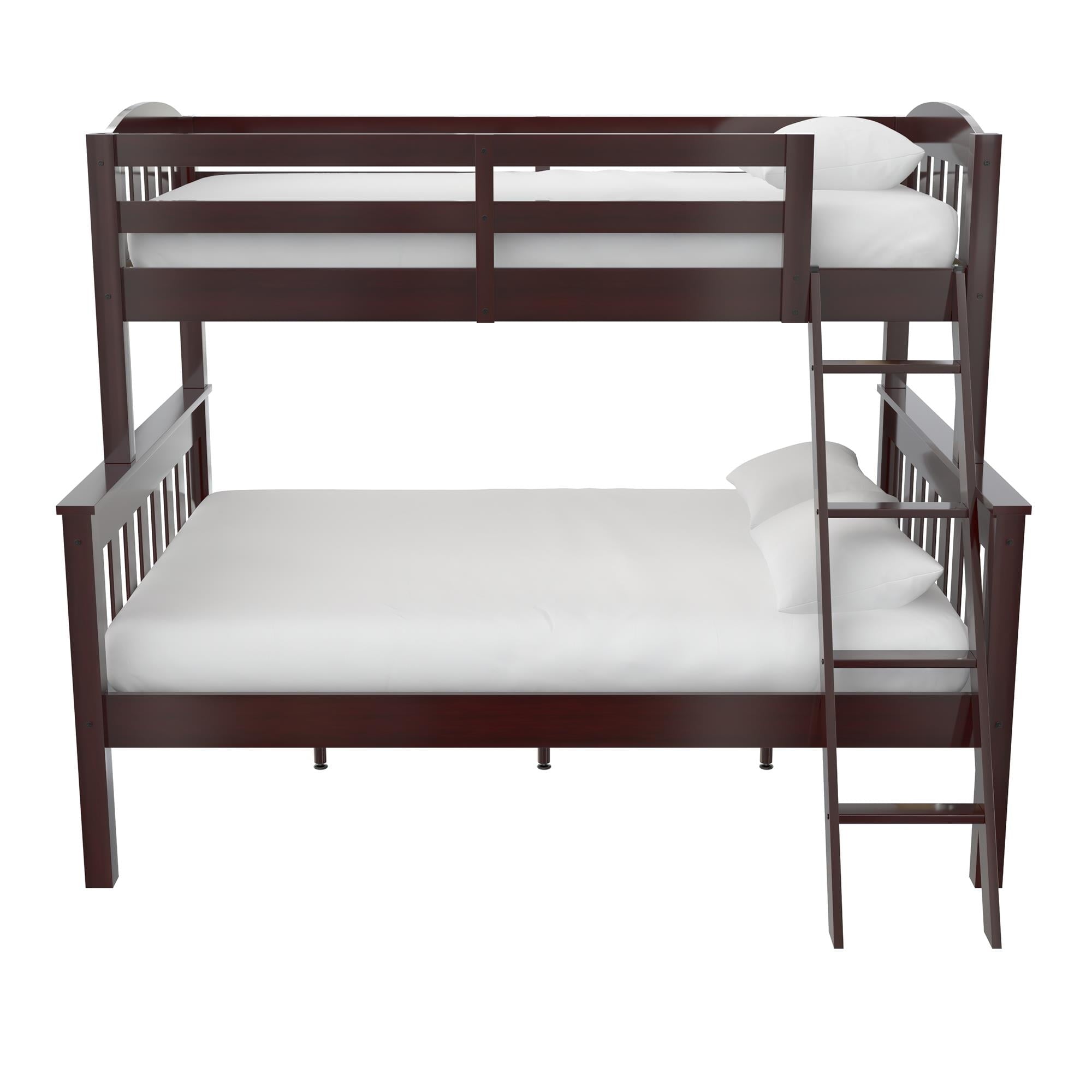 DHP Airlie Twin-Over-Full Bunk Bed with Ladder, Espresso