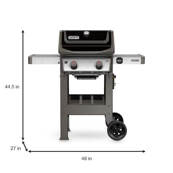 Spirit II E-210 2-Burner Propane Gas Grill in Black