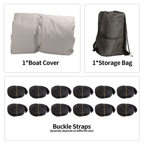 iCOVER Trailerable Boat Cover- 16'-18.5' Fits V-Hull,Fish&Sk<wbr/>i,Pro-Style,Fi<wbr/>shi...