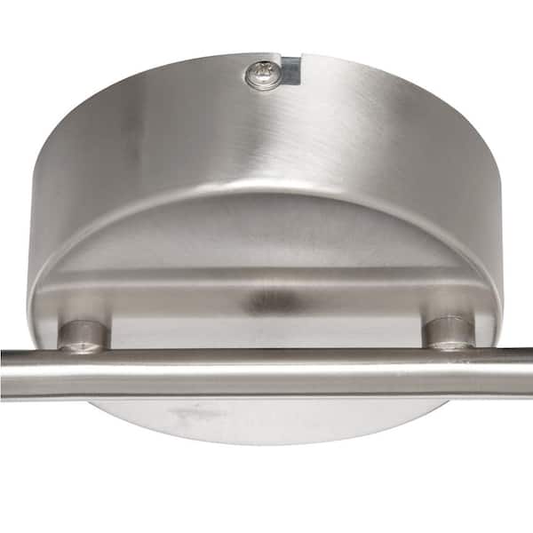 2.6 ft. 4-Light Brushed Nickel Integrated LED Fixed Track Lighting Kit