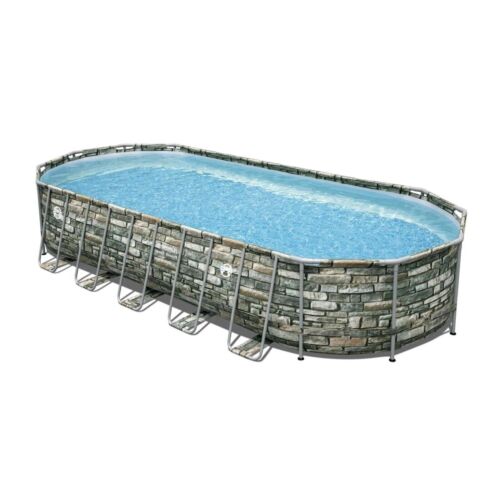 Coleman 26' x 12' x 52" Power Steel Oval Above Ground Pool Set w/ WiFi Pump NEW