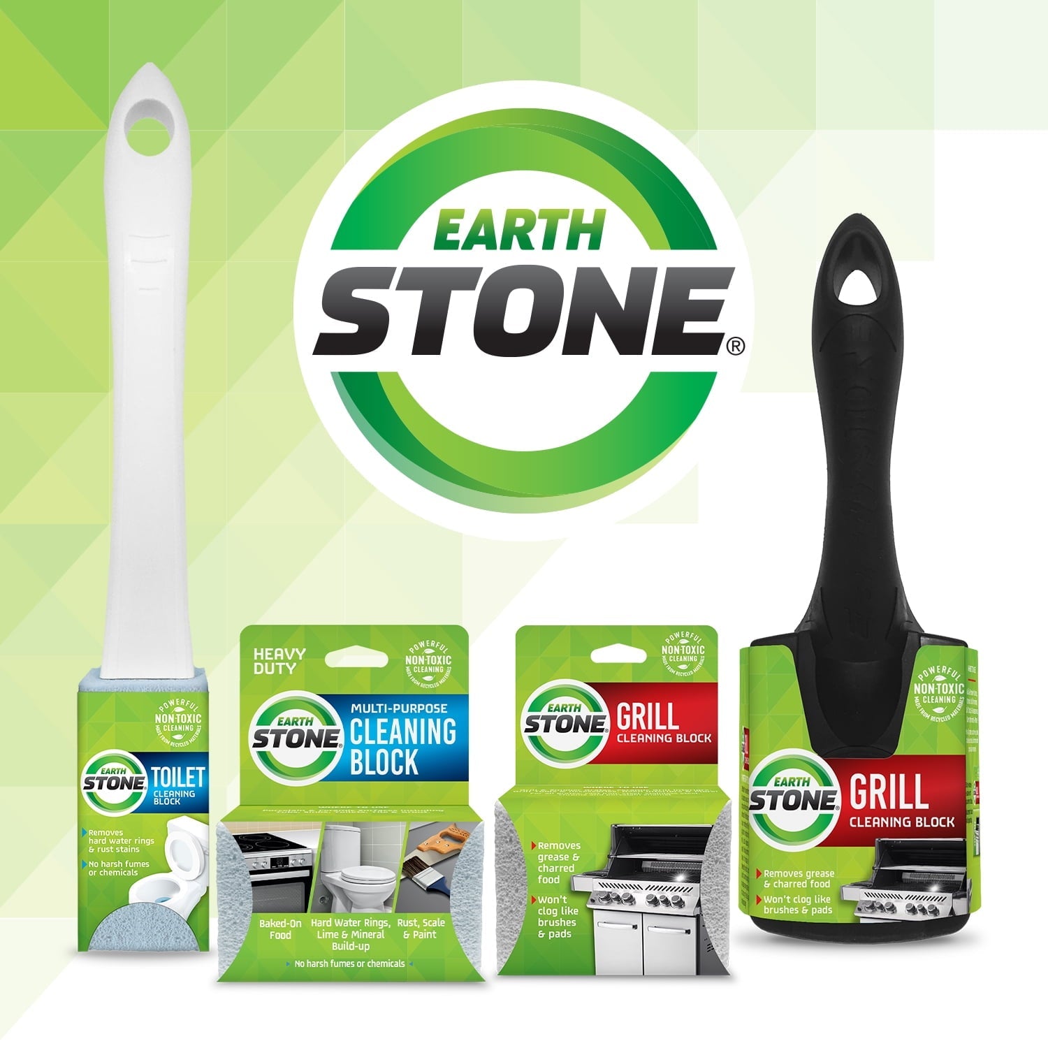 EarthStone® Grill Cleaning Block, the Environmentally Friendly Grill Cleaner, 1 Count