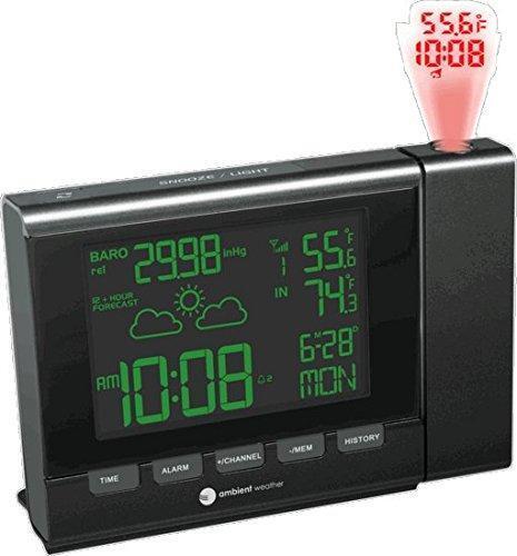 Ambient Weather RC-8401 Projection Clock with Forecast, Barometer, Atomic Clock