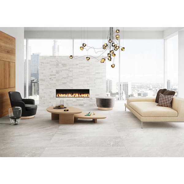 Bari 20x40in. Rectangular White Porcelain Paver Grip Finish (1Box/1Piece/5.38 sq. ft) (1 Pallet/42 Boxes/225.96 sq. ft.)