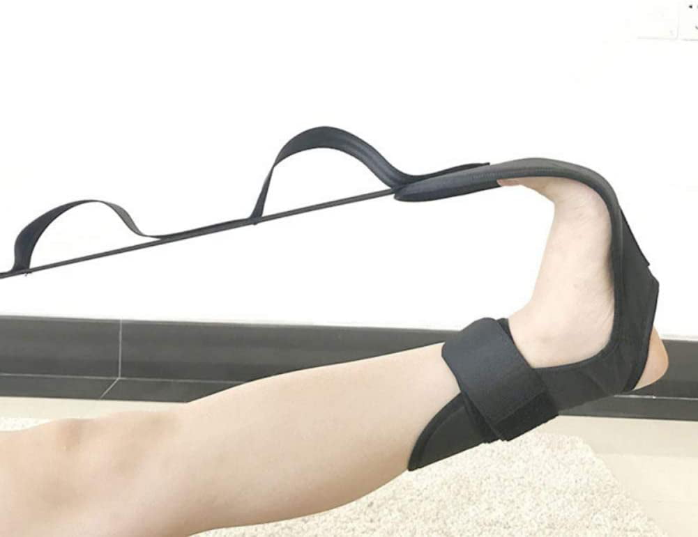 Seenda Foot and Calf Stretcher-Plantar Fasciitis Rehabilitation Training Belt Yoga Stretching Fitness Belt Leg Strain Massage Band Physical Exercise