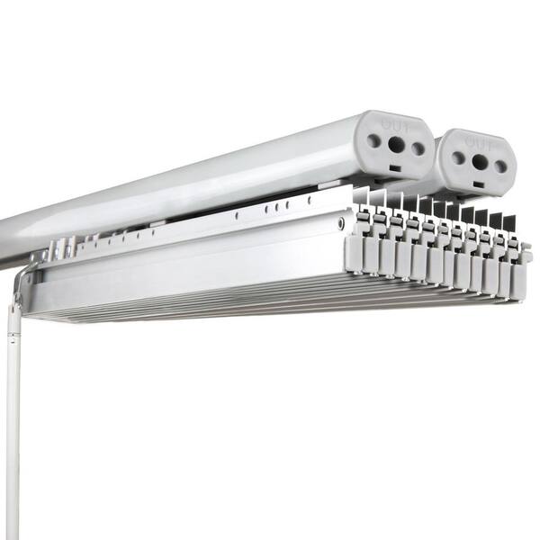 Chevelle 140 in. to 260 in. W x 94 in. L Adjustable 12-Panel Black Double Rail Panel Track with 23.5 in. Slates