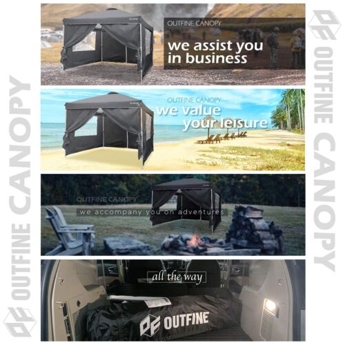 OUTFINE Canopy 10'x10' Pop Up Commercial Instant Gazebo Tent, Fully Waterproo...