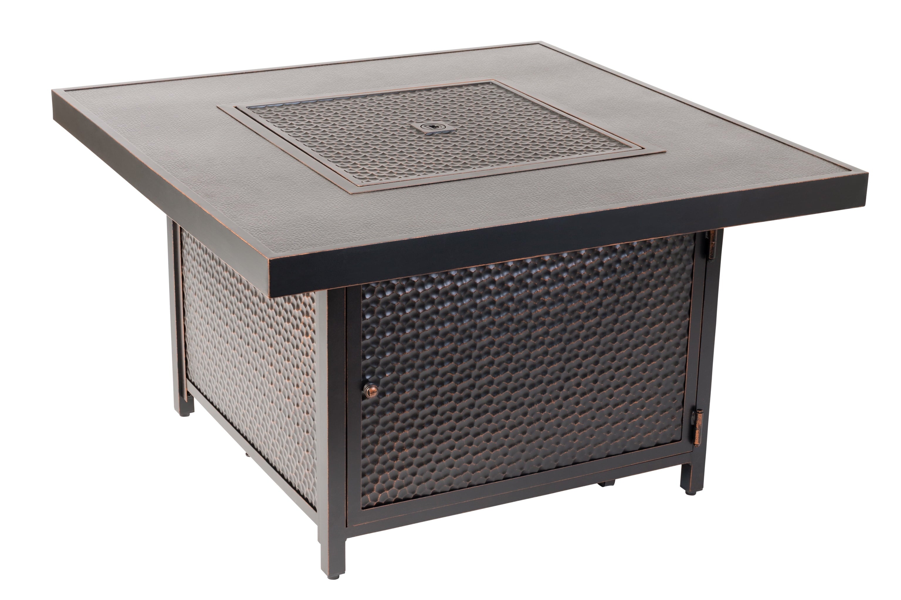 Fire Sense Weyland Square Aluminum Propane Gas Fire Pit