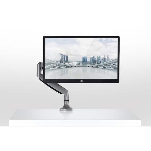 Single Monitor Mount with Gas Spring Arm for 13 in. to 32 in. Screens Silver