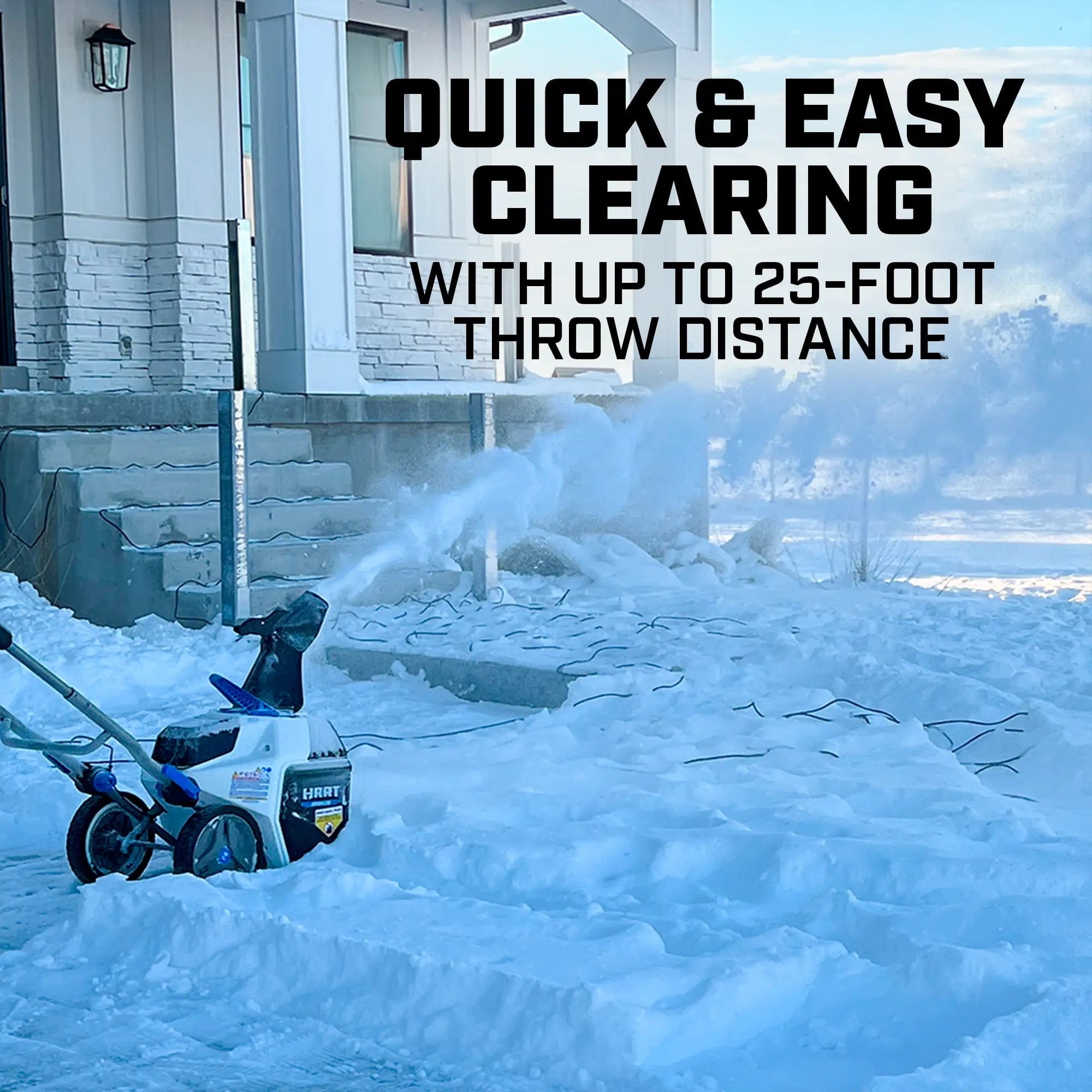 HART 40-Volt 18-inch Battery-Powered Brushless Snow Thrower Kit, (1) 6.0Ah Lithium-Ion Battery