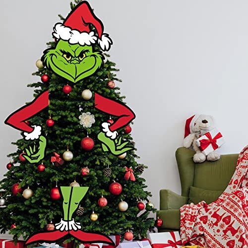 Large Grinchs Tree Topper Decor,Whoville Christmas Tree Decor,Grinchma<wbr/>s