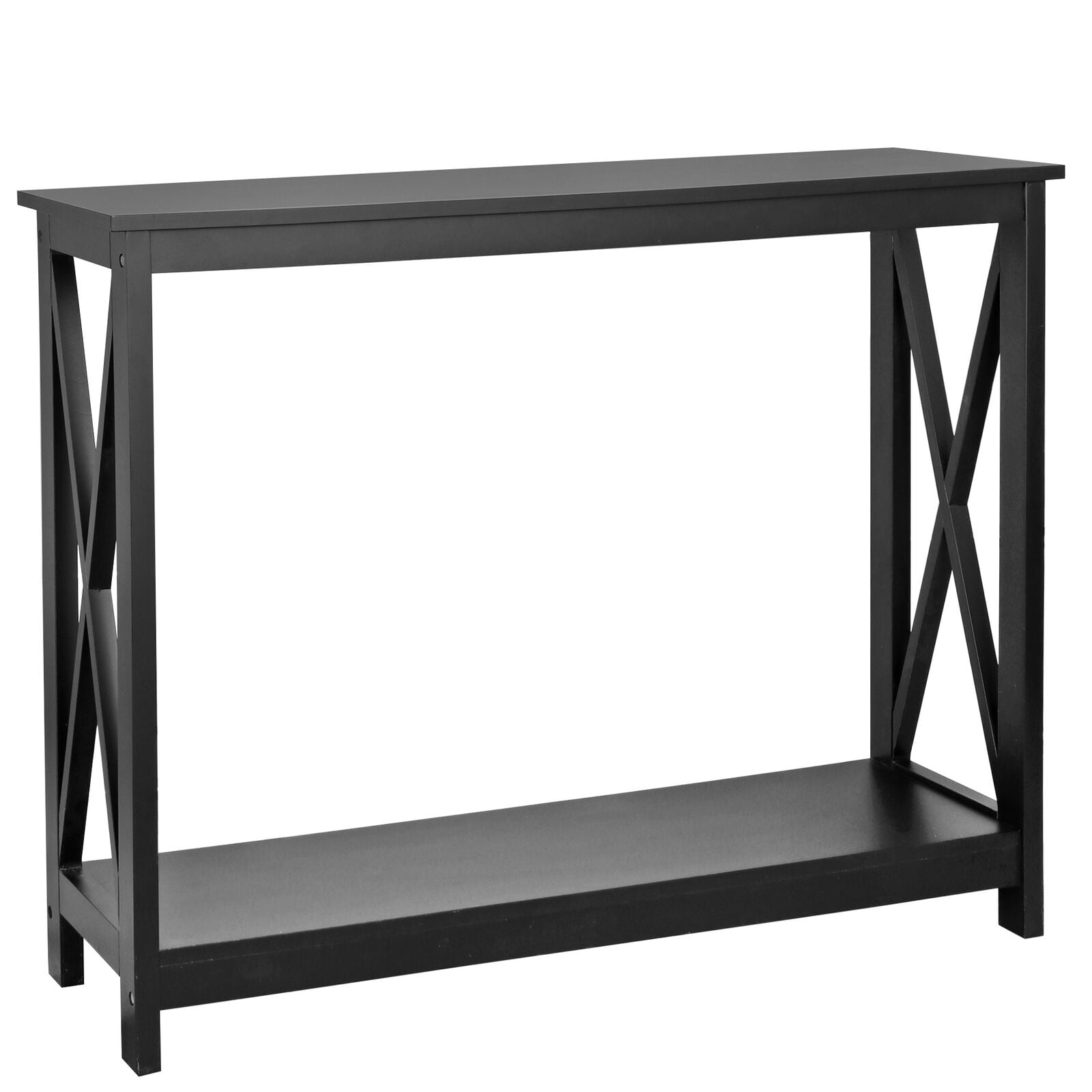 ZENSTYLE Console Table Entryway Simple Style Wood Side Display Black