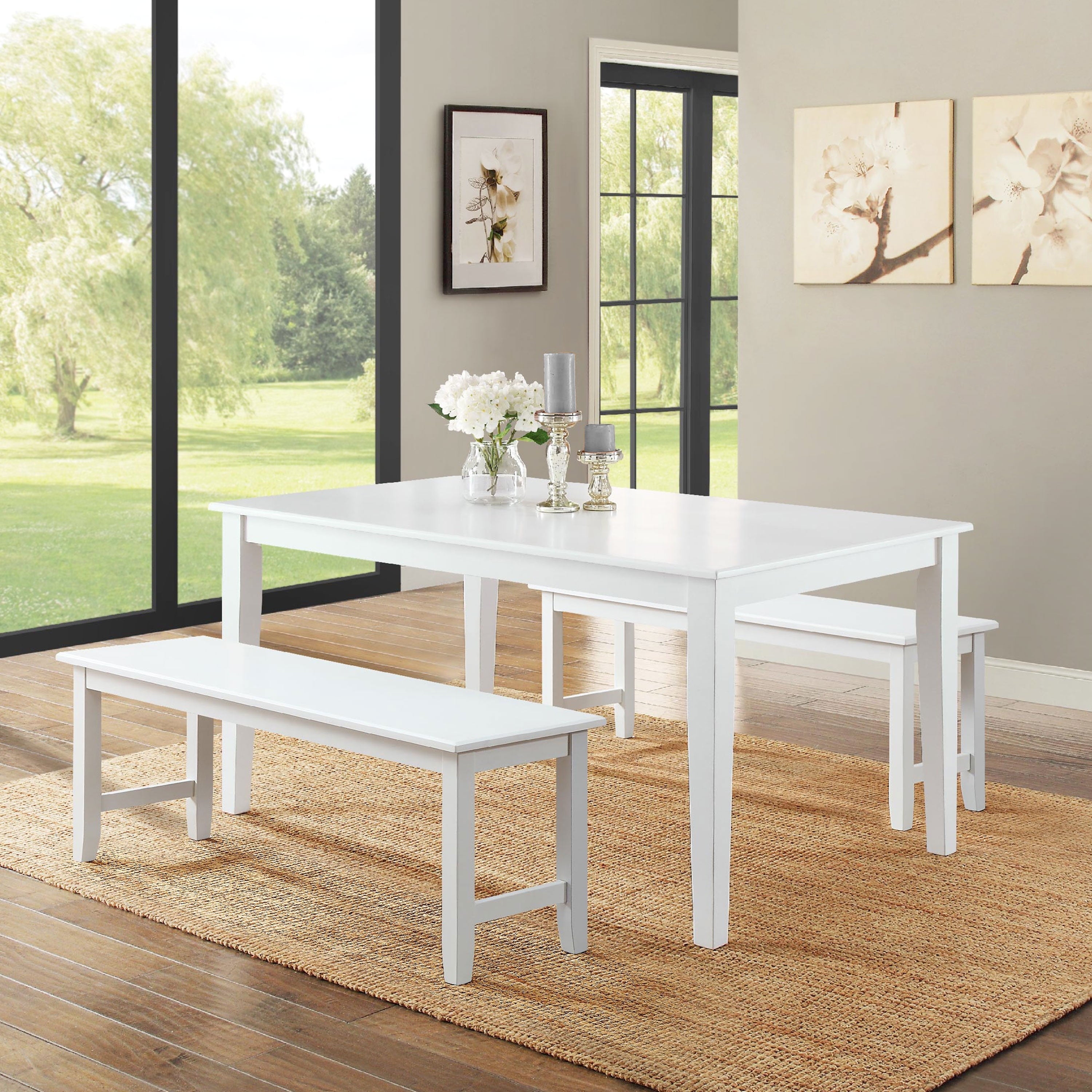 Better Homes & Gardens Bankston Dining Table, White