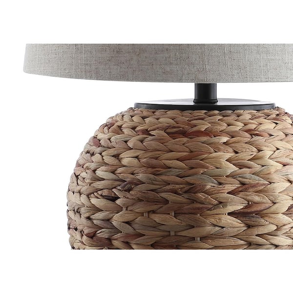 Alaro 24.5 in. Banana Leaf Basket LED Table Lamp, Natural