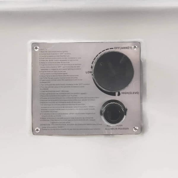 42 Inch x 20 Inch Rectangular MGO Propane Fire Pit Table with Glass Wind Guard, Crystal Glass Beads