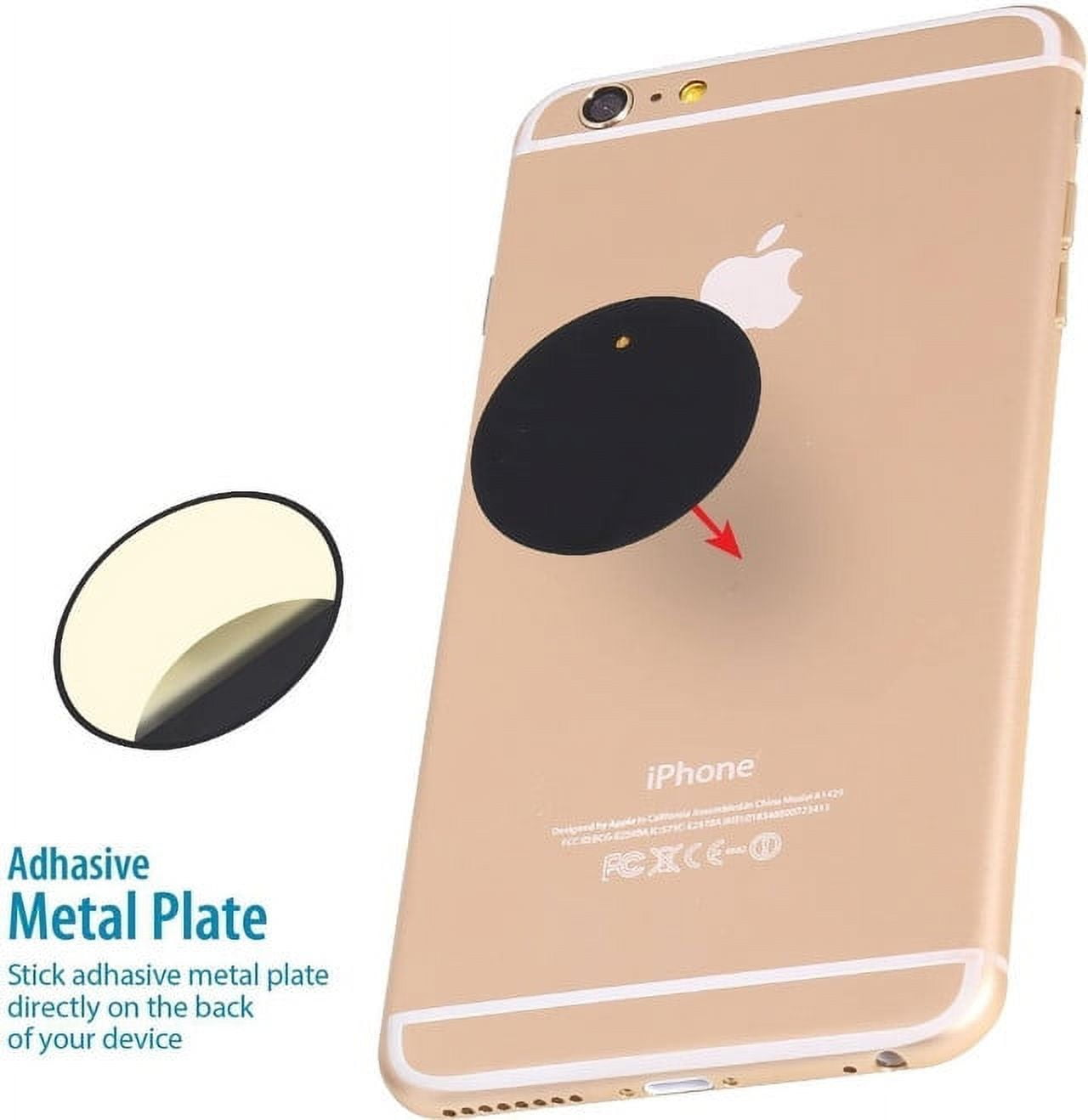 WixGear Magnetic Phone Car Mount, Universal Stick On (2 Pack) Dashboard Magnetic Car Mount Holder, for Cell Phones and Mini Tablets with Fast Swift-snap Technology, Magnetic Cell Phone Mount