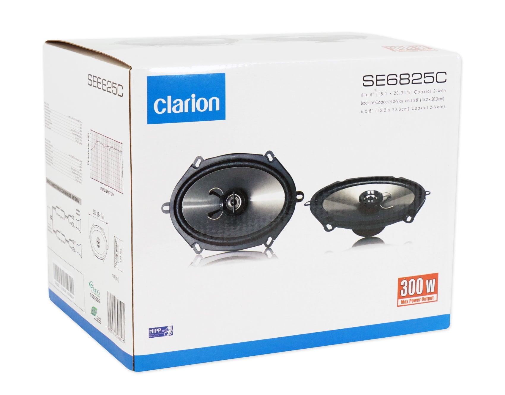 (4) Clarion SE6825C 300 Watt 6x8
