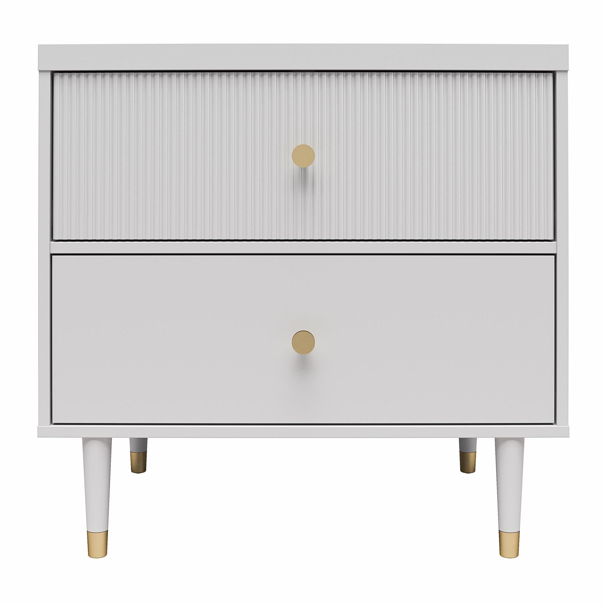 CosmoLiving by Cosmopolitan Elizabeth Nightstand, Dove Gray