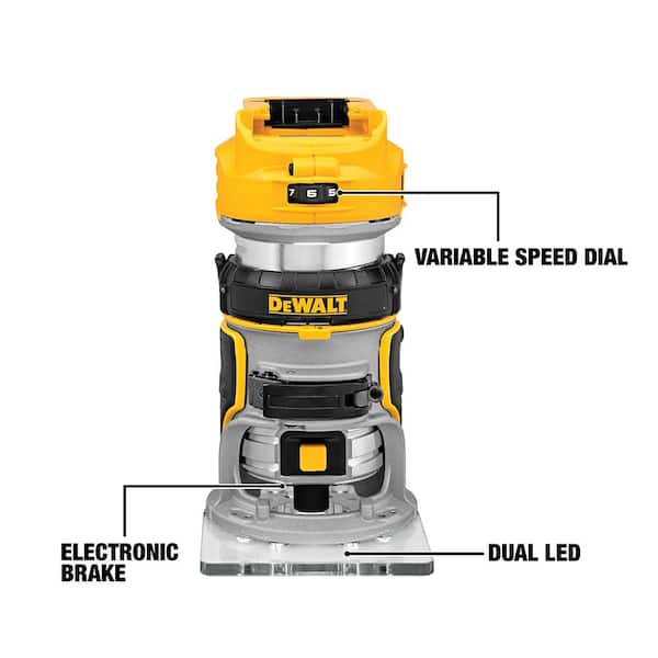 20V MAX XR Cordless Brushless Fixed Base Compact Router (Tool Only)