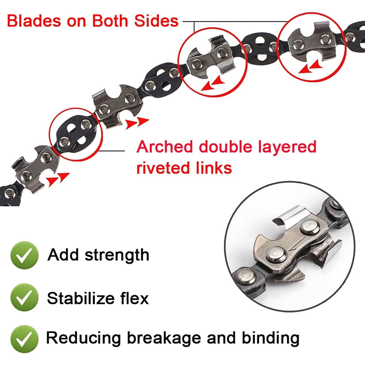 53 Inch Hand Rope Chain Saw Sharp Manual Tree Limb Chain Saw with 68 Teeth Folding Pocket Rope Chainsaw Tree Cutting Tool for Gardening Camping Survival Gear