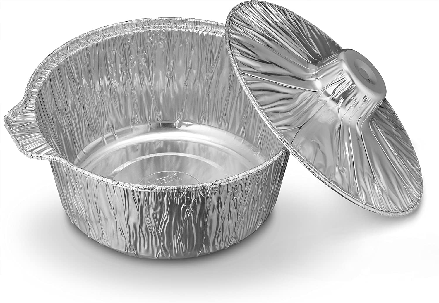 JetFoil Disposable Aluminum Pot with Lid Complete Set Good to use on Stove-Excellent for Small Kitchens, Truckers, Camping, RVs &Take-out (Size Small, Qty 3)