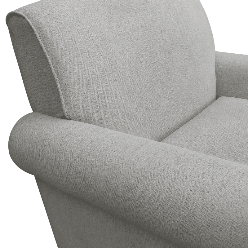 KOWO Upholstered Rolled Arm Accent Armchair gray
