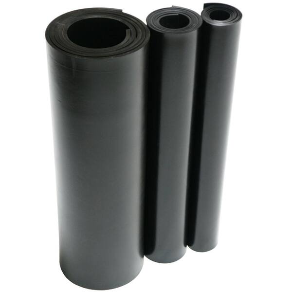 EPDM 1/16 in. x 36 in. x 264 in. Commercial Grade 60A Rubber Sheet - Black