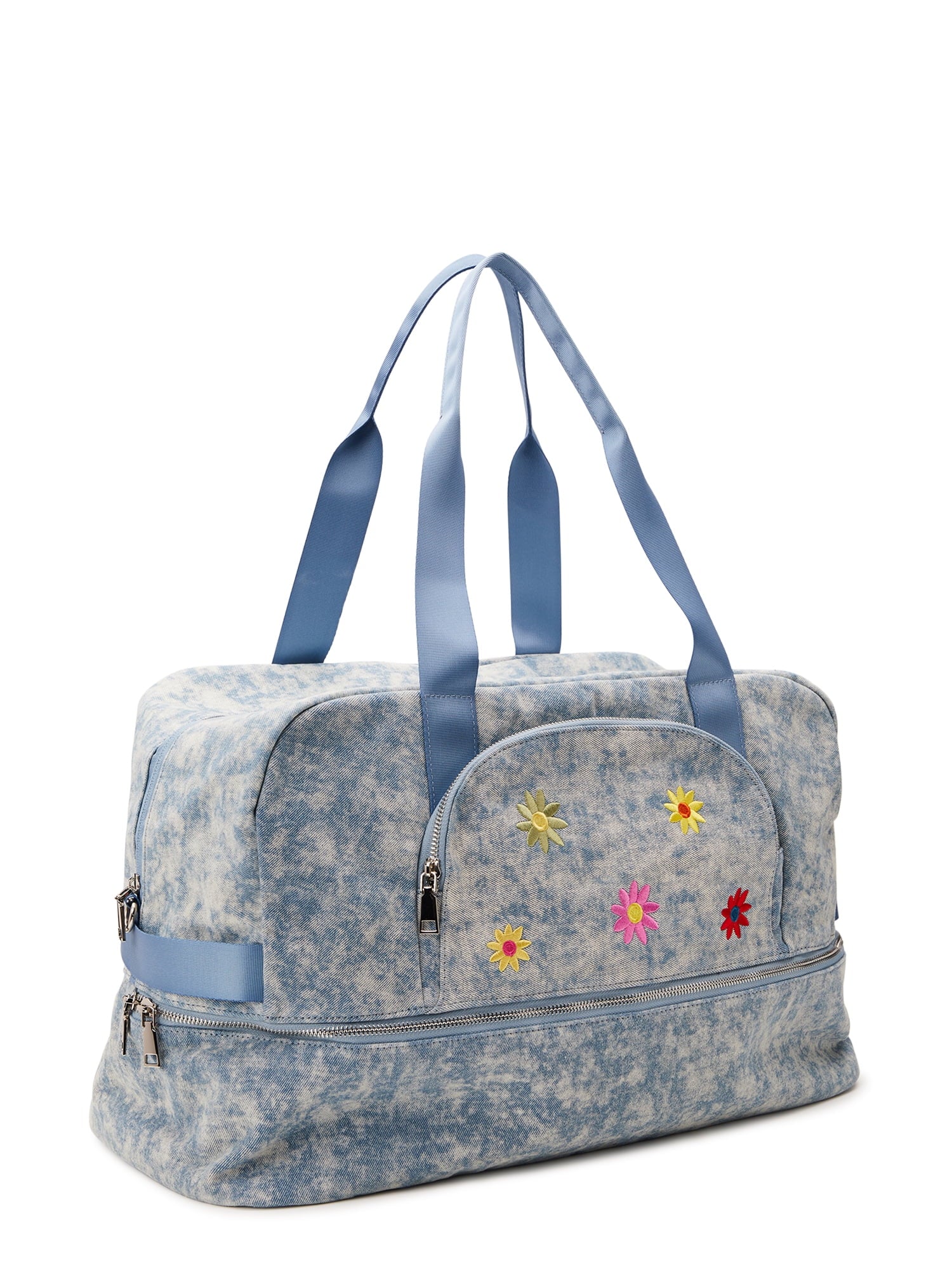 No Boundaries Women's Dome Weekender Duffel Bag, Denim