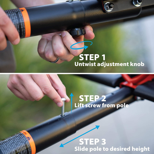 1269 Pro Court Height Adjustable Portable Basketball System, 44 Inch