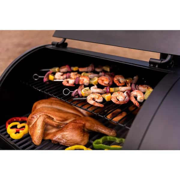 Rider Combo Gas and Pellet Grill in Black with 997 sq. in. Cooking Space