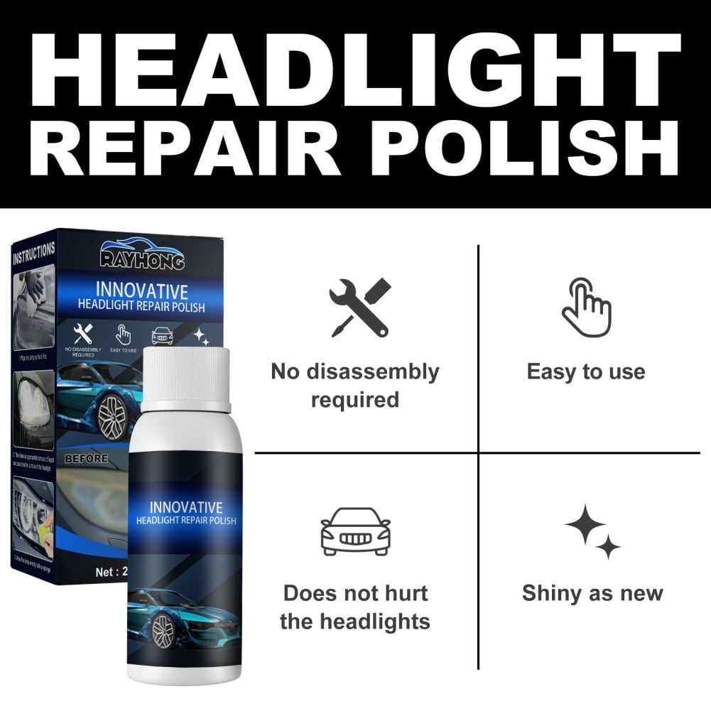 JFY Auto parts polishing headlamp agent brightening white headlamp maintenance lamp repair fluid set lamp retreading agent(20ML/30ML/50ML)