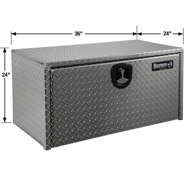 24 in. x 24 in. x 36 in. Diamond Plate Tread Aluminum Underbody Truck Tool Box