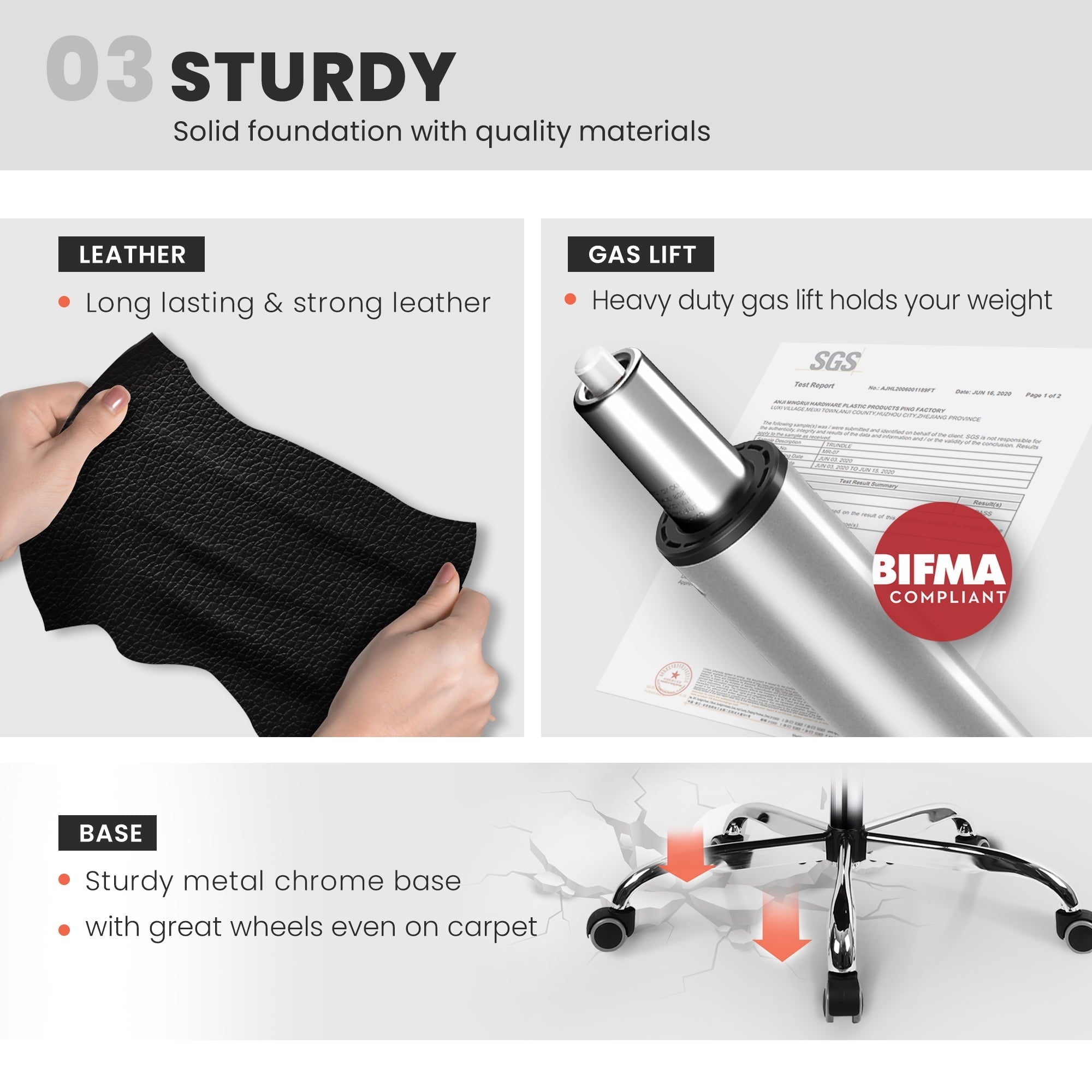 Neo Chair Ergonomic High Back Executive Leather Office Computer Desk Chair, Black