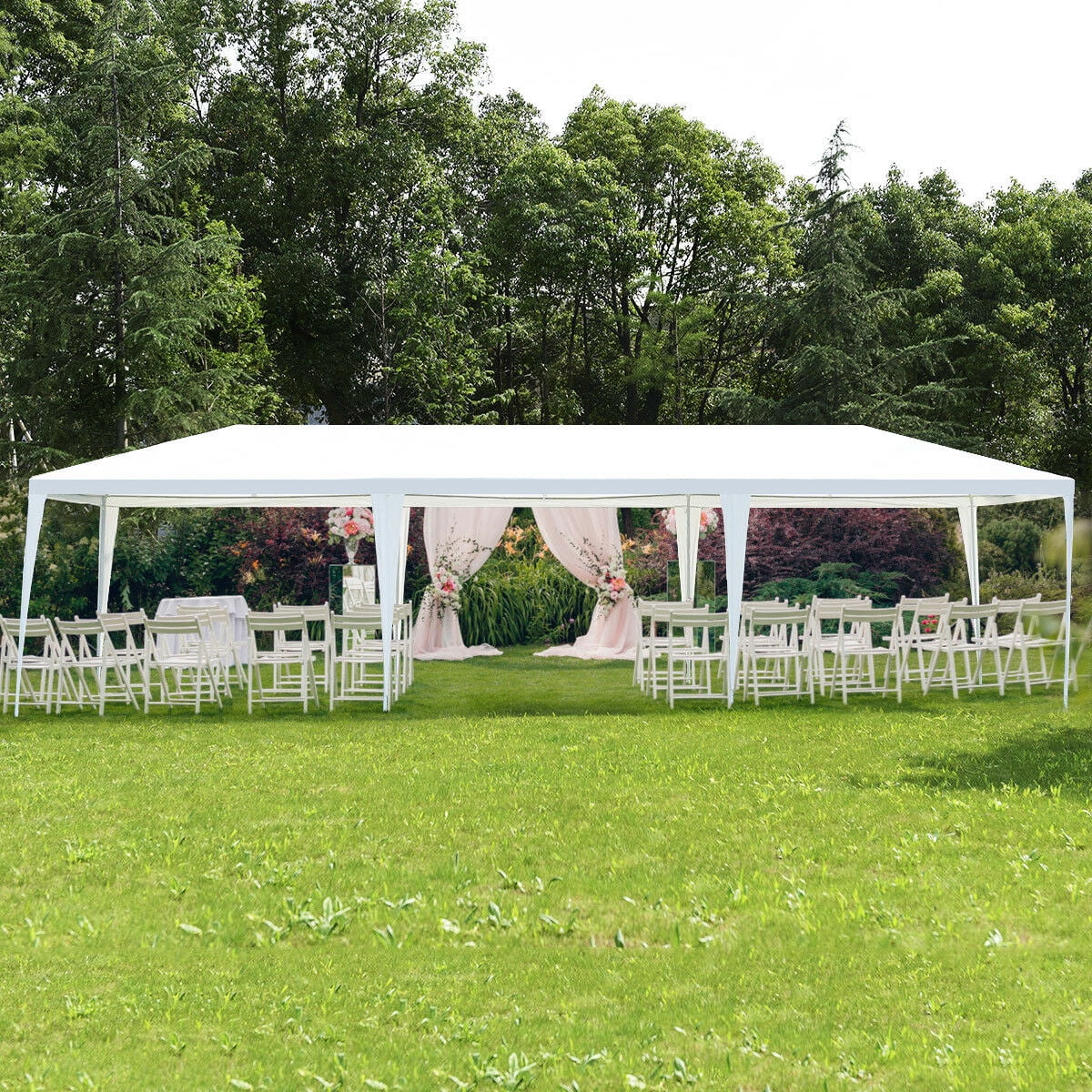 Costway 10'x30' Party Wedding Tent Canopy Heavy duty Pavilion 5 Sidewall