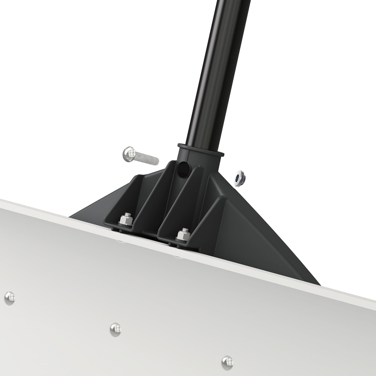 Suncast 36'' Ultra High Molecular Weight Steel-Resin Snow Pusher Shovel, White 4 Pack