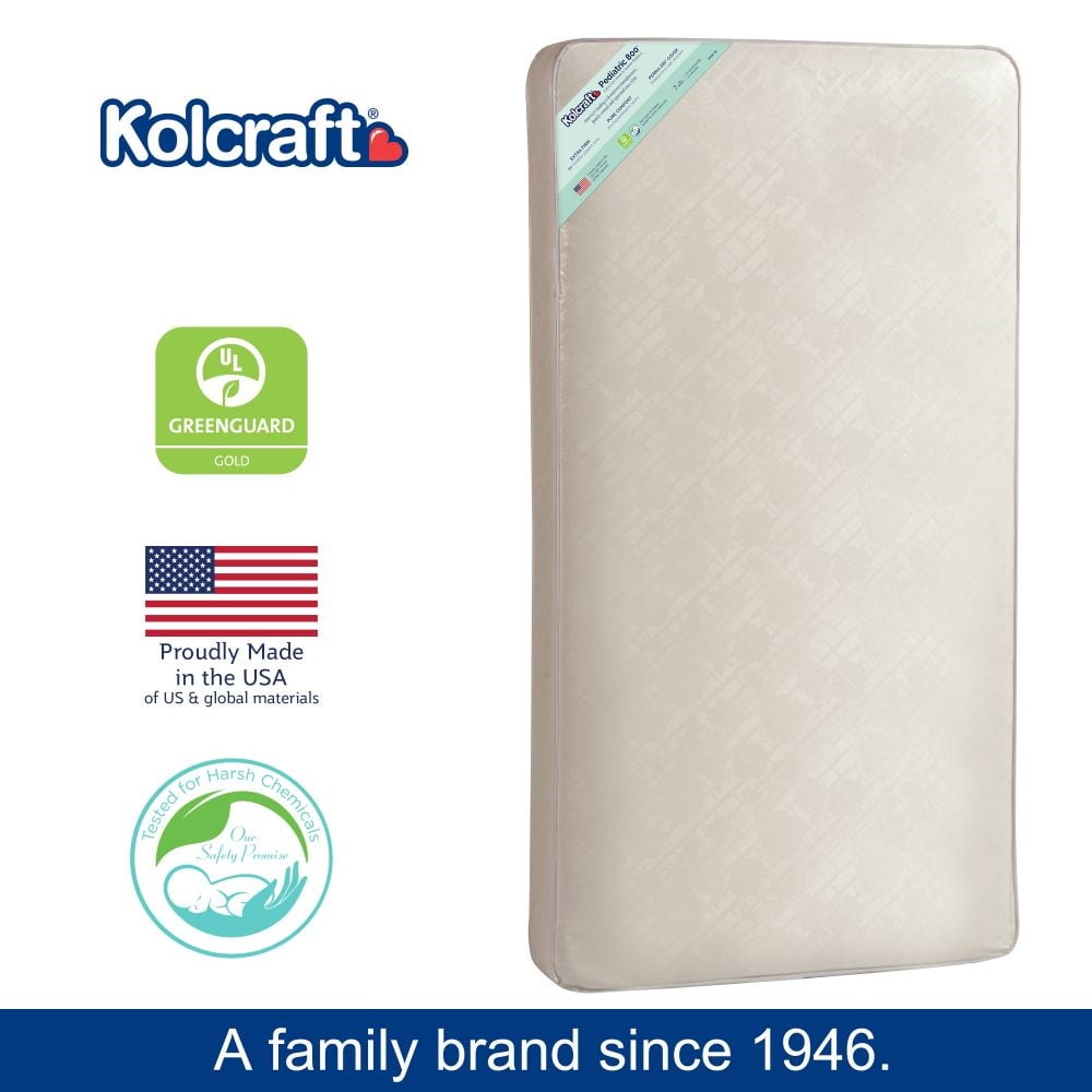 Pediatric 800 Extra Firm Ultra Deluxe, 80 Coil Crib and Toddler Mattress, White